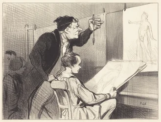 The difficult and delicate task of the drawing teacher...
