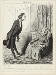 “Yes, Madame, I am wholly devoted to our august Prince...”, number 2 from the series Robert Macaire from Le Charivari