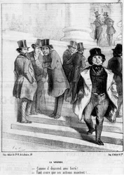 Paris: the stock exchange, by Daumier - in 