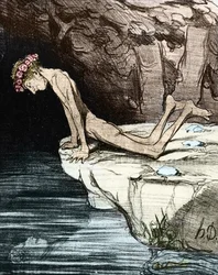 The Beautiful Narcissus. By Honore Daumier de Salvandy, who was a writer, politician and historian, as well as member of the Academie Française