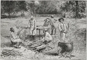 A Southern Barbecue, Illustration from 