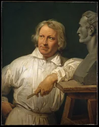 Bertel Thorvaldsen (1768-1844) with the Bust of Horace Vernet