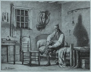 The Man-Servant of Limier Rising from Bed