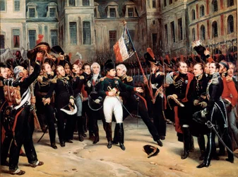 The farewell of Napoleon Bonaparte to the Imperial Guard, at Fontainebleau