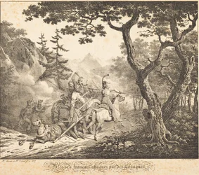 Wounded Frenchman Attacked by a Cossack