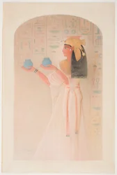 Queen Nefertari Offering Two Pots