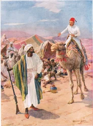 Alone and Unarmed Gordon Rode Into the Slavers Camp (Illustration from 
