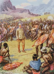 Cecil Rhodes with the Matabeles from 