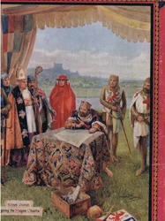 King John Signing the Magna Carta, Illustration from 