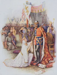 Queen Philippa Pleading for the Citizens of Calais, illustration from 