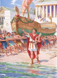 Then Orpheus took his harp and began his magic song, illustration for 