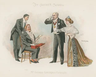 Three Well-Dressed Men and a Well-Dressed Woman