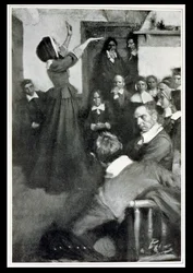 Anne Hutchinson Preaching in Her House in Boston, 1637, illustration from 