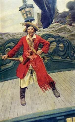 Pirate Captain on Deck, Early 20th Century