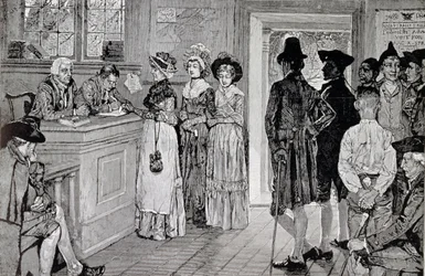 Women at the Polls in New Jersey, illustration from 