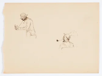 Untitled (Two Drawings of Men)