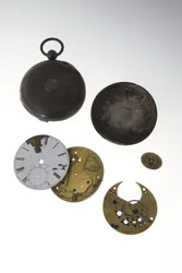 Silver pocket watch of Col. Austin M. Standish, Missouri State Guard (Confederate)