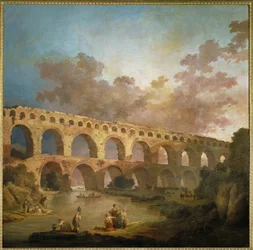 The Roman Aqueduct Across the River Gard