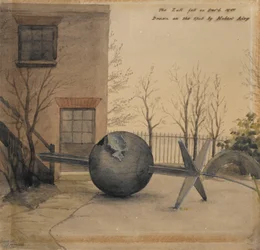 Fallen Time Ball in the Courtyard of the Royal Observatory, Greenwich, Dec 1855