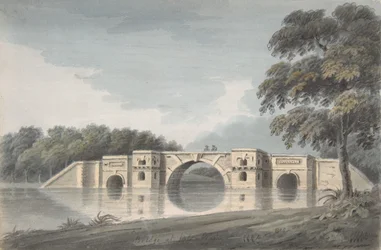 Bridge at Blenheim Palace recto, York Cathedral verso, 18th-19th century