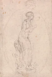 Design for a Medallion: Figure of a Woman