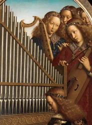 Angel Musicians with St. Cecilia, from the Ghent Altarpiece