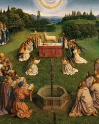 The Adoration of the Mystic Lamb (detail)