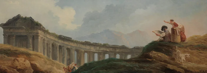 A Colonnade in Ruins