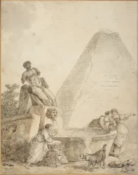 A Roman Capriccio with the Pyramid of Gaius Cestius