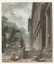 Colonnade and gardens of the Palazzo Medici