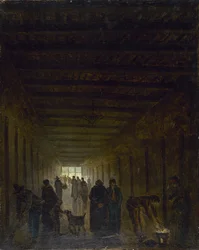 Corridor of the Saint-Lazare Prison, c. 1793