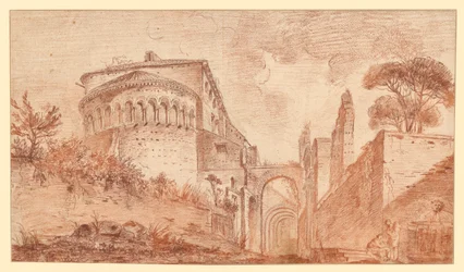 The Church of Santi Giovanni e Paolo in Rome, seen from the apse