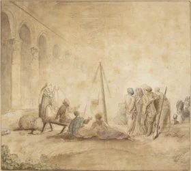 Figures around a Fire