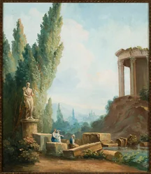 Landscape with the Ruins of the Temple of the Sibyl in Tivoli