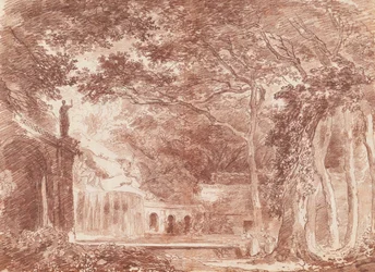 The Oval Fountain in the Gardens of the Villa d