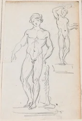 Two Statues of Male Nudes