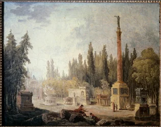 View of the garden of the Musee des Monuments Francais