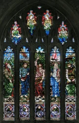 Langport, All Saints, Belham & Co, Hugh Arthur Kennedy, Abraham, Job, David, Moses & Solomon