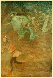 Enter Sir Hugh Evans, Anne Page, and others, from The Merry Wives of Windsor, 1910