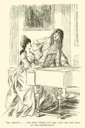 Mr. Esmond...Had Written Verses for Her, That She Had Sung at the Harpsichord (engraving)