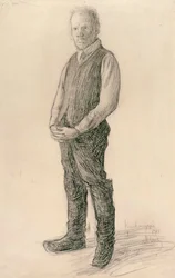 A Farmer Standing
