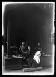 Servants on the Porch of Niemenlauta Villa