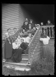 Group Photo on the Steps of the White Villa