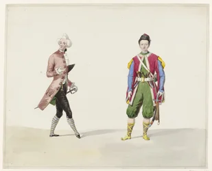 Two Men in Historical Costume, 1841 (Six Watercolors of Historical Costumes for the Costumed Ball in 1841)