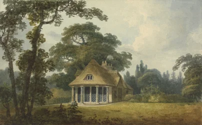 A Summer House with Full-length Lattice Windows