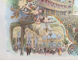 Interior views of the Somossy Orfeum in Budapest, late 19th century