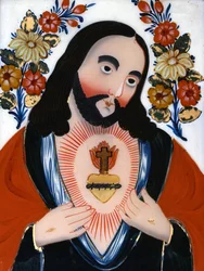 The Sacred Heart of Jesus, 2nd Half of Nineteenth Century (painted glass)