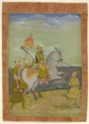 Equestrian Portrait of Bahadur Shah as a Young Man, Mughal, c.1690