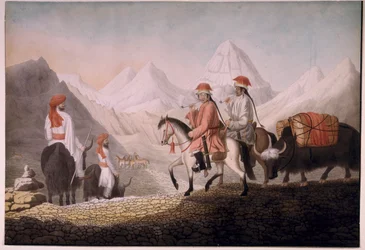 William Moorcroft and Hearsey on the road to Lake Mansarowar (Tibet) 1812
