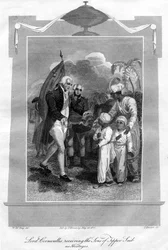Lord Cornwallis Receiving the Sons of Tippoo Saib as Hostages